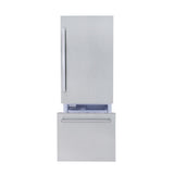 30 in. Width 16 cu. ft. Built In Bottom Freezer Refrigerator in Custom Panel Ready Counter Depth