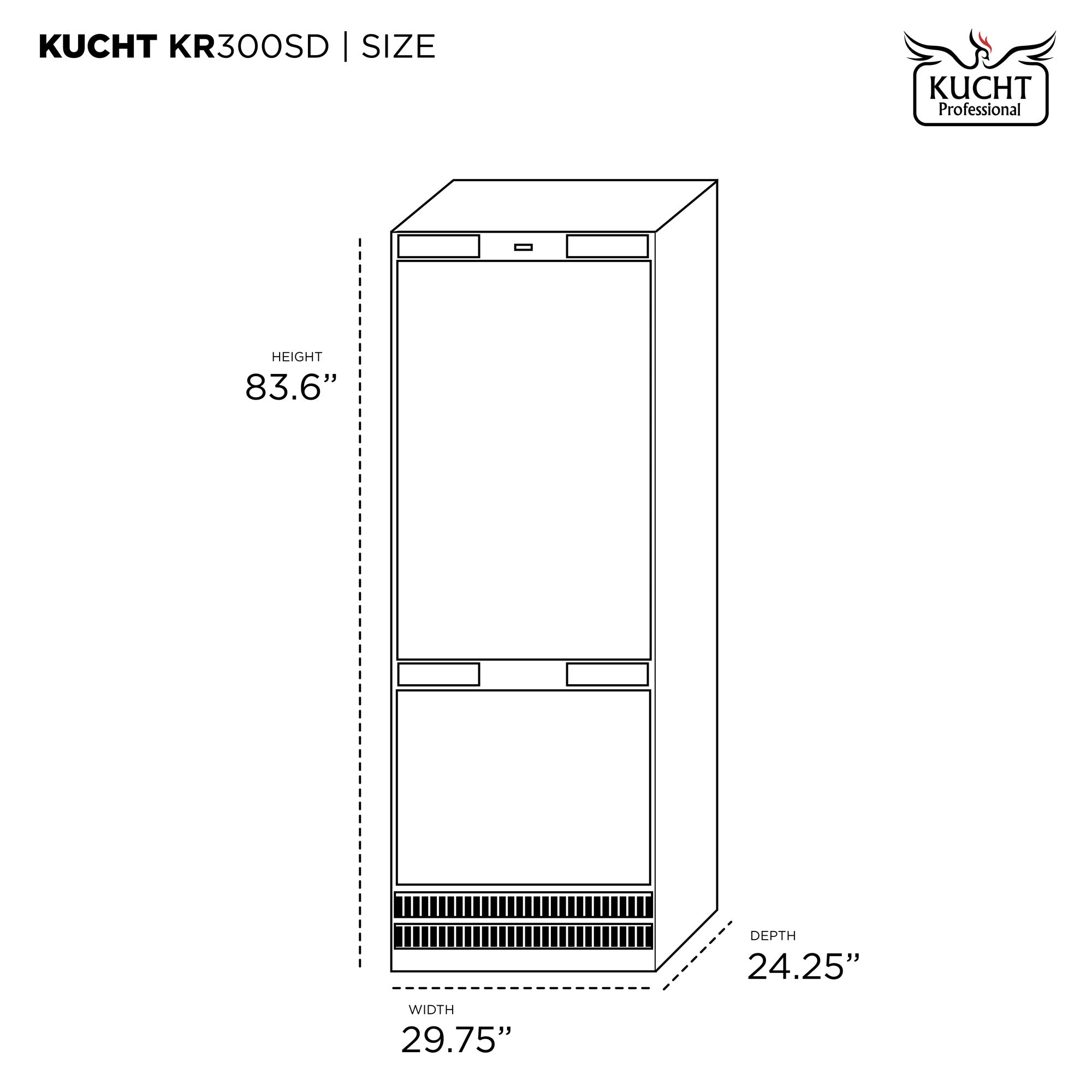 30 in. Width 16 cu. ft. Built In Bottom Freezer Refrigerator in Custom Panel Ready Counter Depth