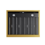 30 in. KUCHT 600 CFM Wall Mounted Range Hood in Titanium Stainless Steel with Gold Accents