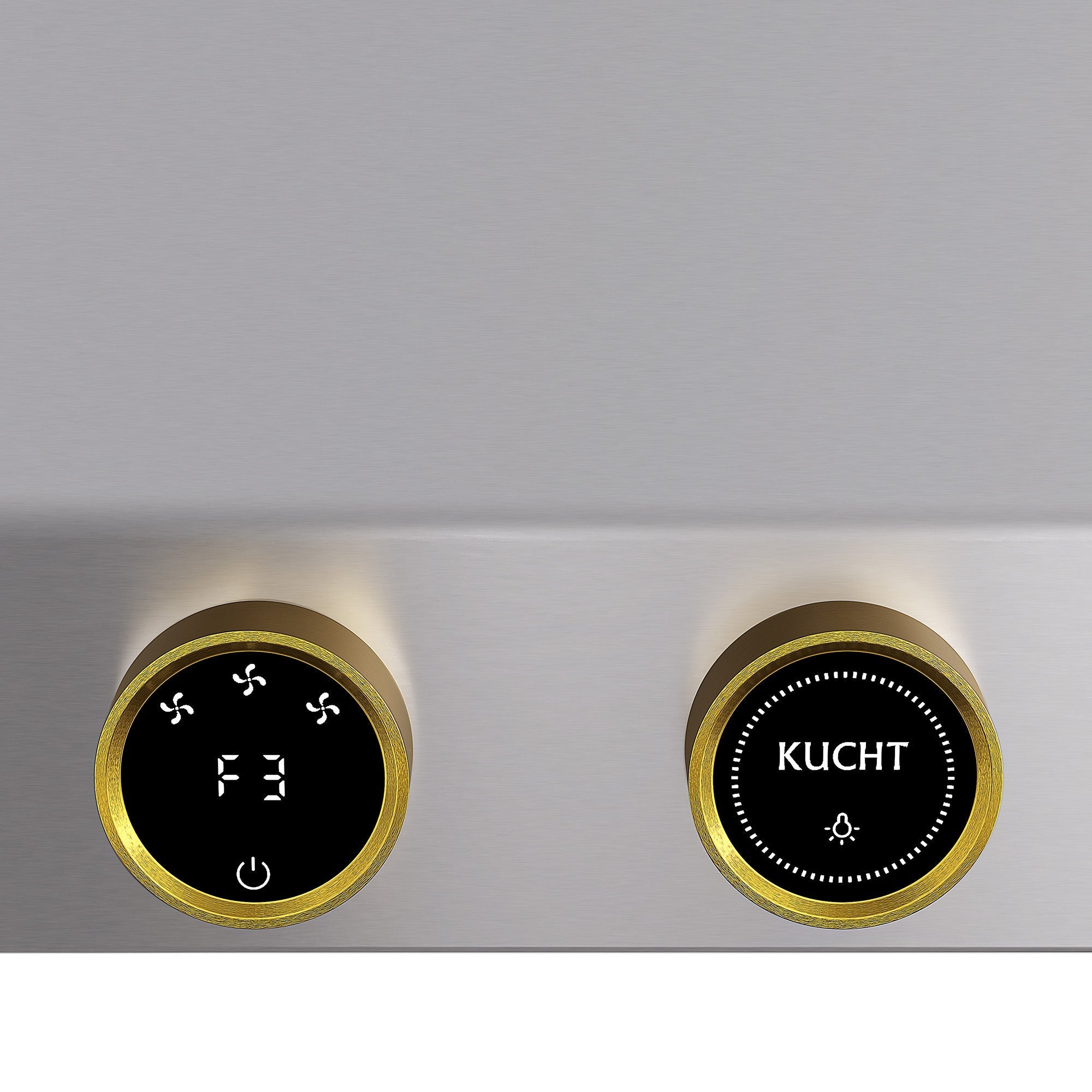 30 in. 900 1200 CFM Ducted Under Cabinet Range Hood in Stainless Steel with Gold Accents and Digital Controls