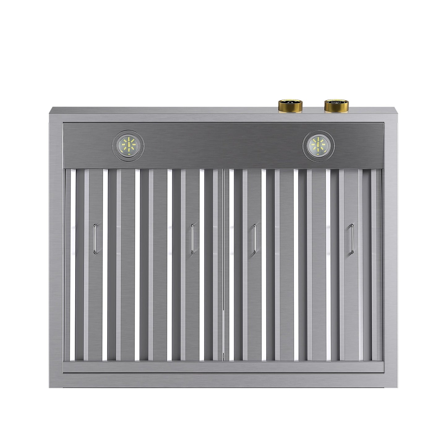 30 in. 900 1200 CFM Ducted Wall Mount Range Hood in Stainless Steel with Gold Accents and Digital Controls