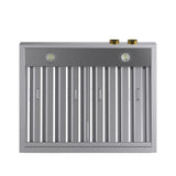 30 in. 900 1200 CFM Ducted Wall Mount Range Hood in Stainless Steel with Gold Accents and Digital Controls