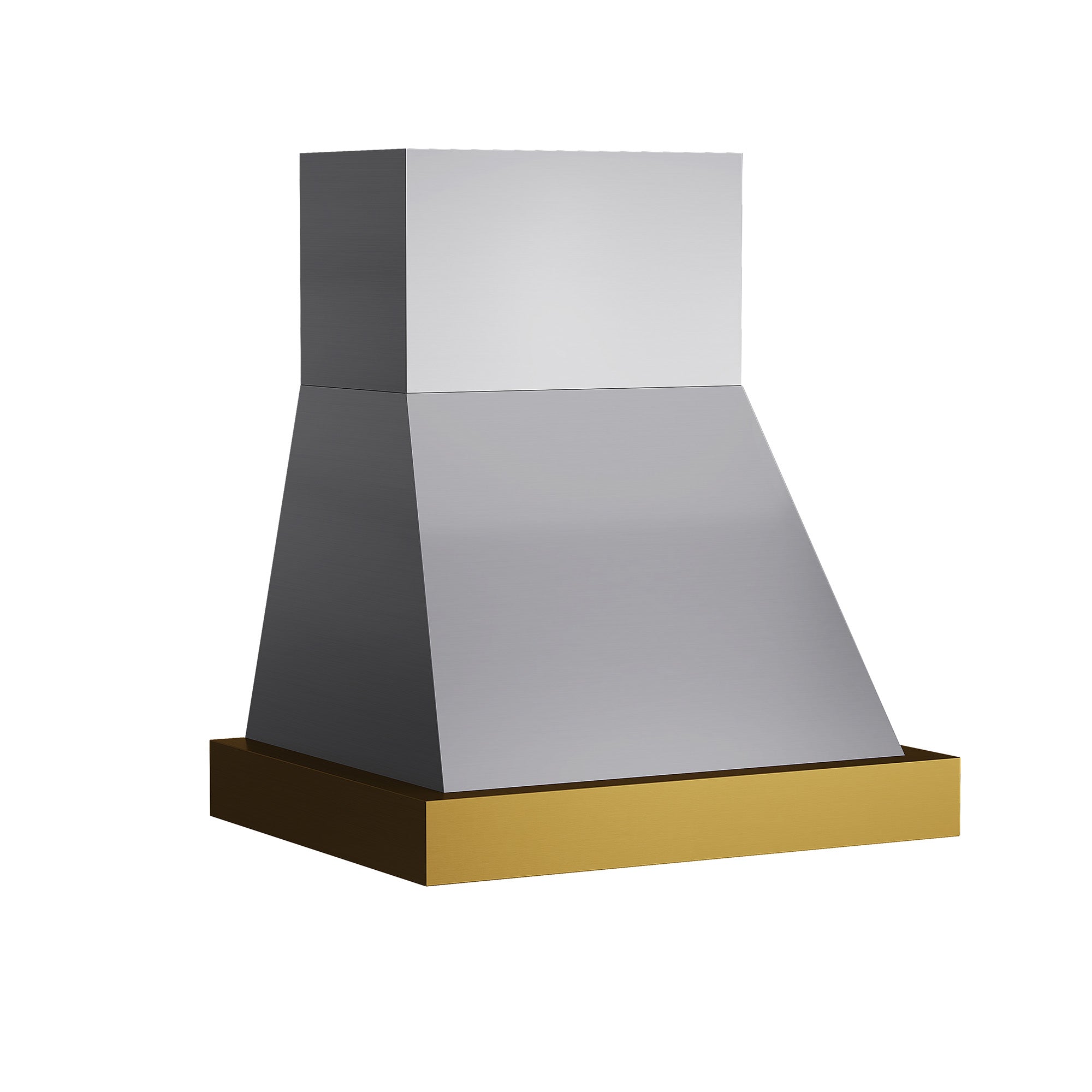 30 in. KUCHT 600 CFM Wall Mounted Range Hood in Stainless Steel with Gold Accents
