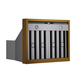 30 in. KUCHT 600 CFM Wall Mounted Range Hood in Stainless Steel with Gold Accents