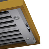30 in. KUCHT 600 CFM Wall Mounted Range Hood in Stainless Steel with Gold Accents