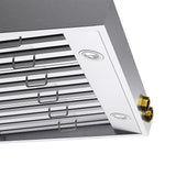 36 in. 900 1200 CFM Ducted Wall Mount Range Hood in Stainless Steel with Gold Accents and Digital Controls