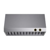 36 in. 900 1200 CFM Ducted Wall Mount Range Hood in Stainless Steel with Gold Accents and Digital Controls