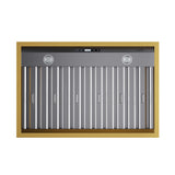 36 in. KUCHT 600 CFM Wall Mounted Range Hood in Stainless Steel with Gold Accents