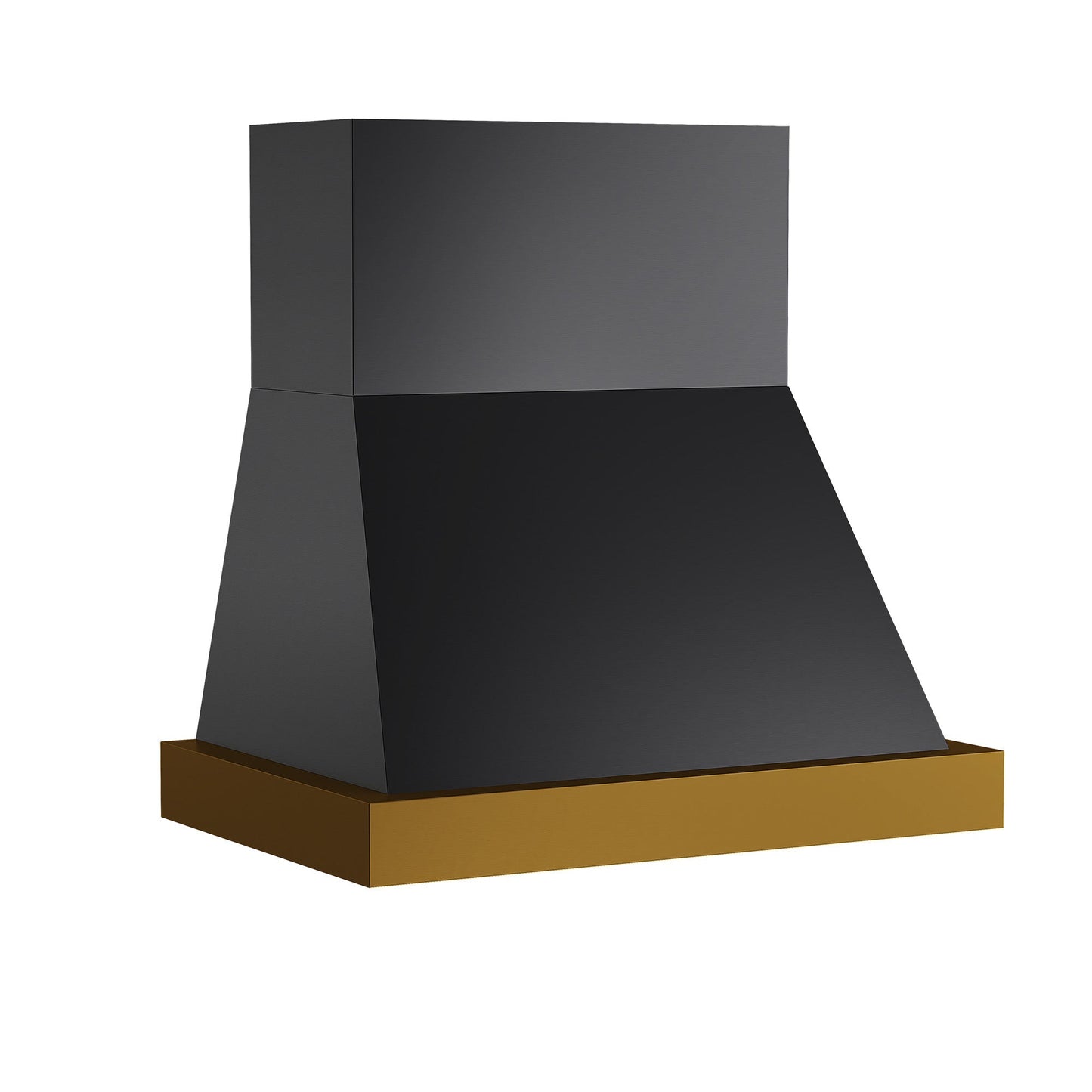 36 in. KUCHT 600 CFM Wall Mounted Range Hood in Titanium Stainless Steel with Gold Accents