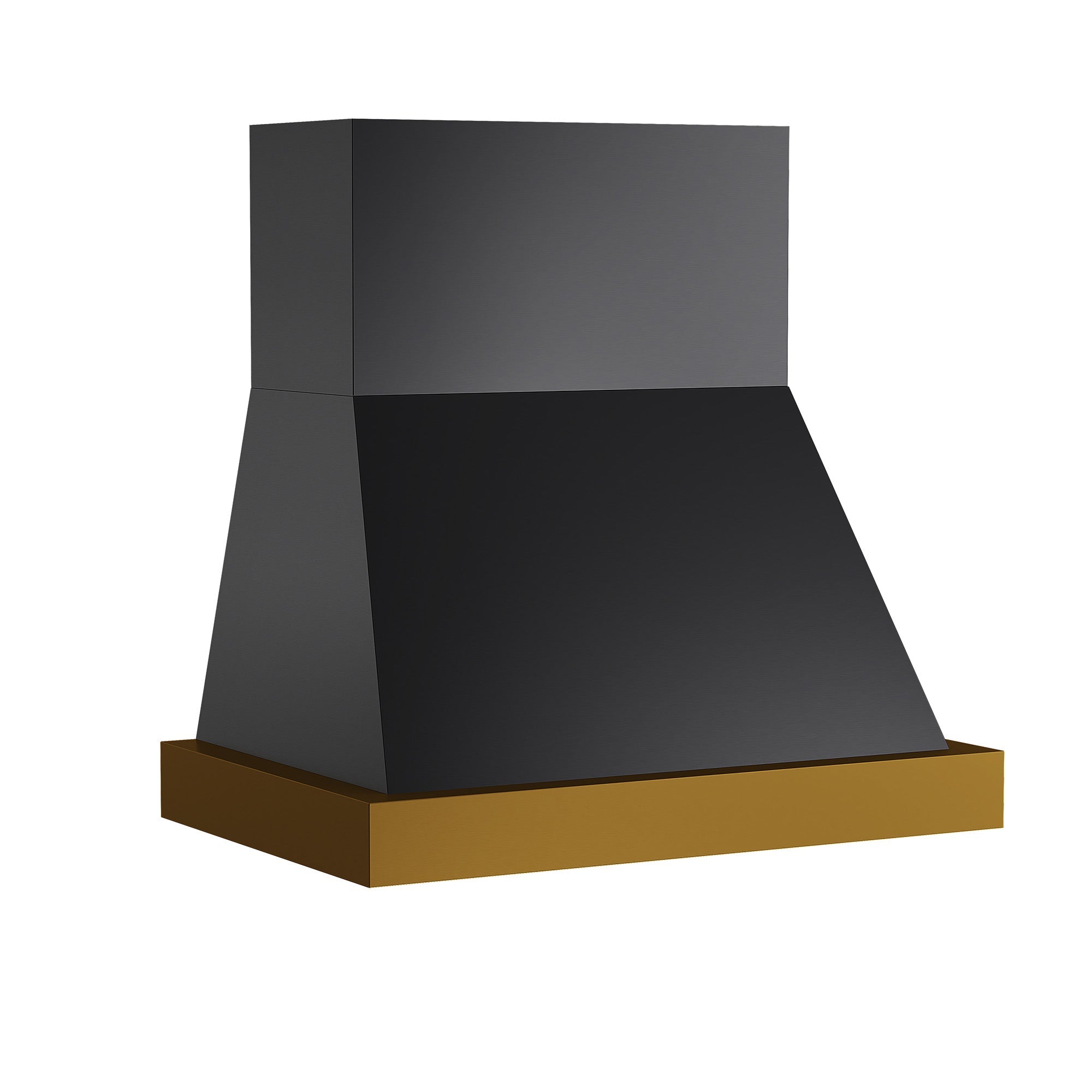 36 in. KUCHT 600 CFM Wall Mounted Range Hood in Titanium Stainless Steel with Gold Accents