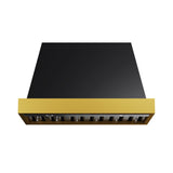 36 in. KUCHT 600 CFM Wall Mounted Range Hood in Titanium Stainless Steel with Gold Accents