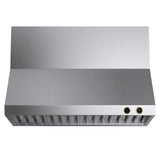 48 in. 900 1200 CFM Ducted Wall Mount Range Hood in Stainless Steel with Gold Accents and Digital Controls