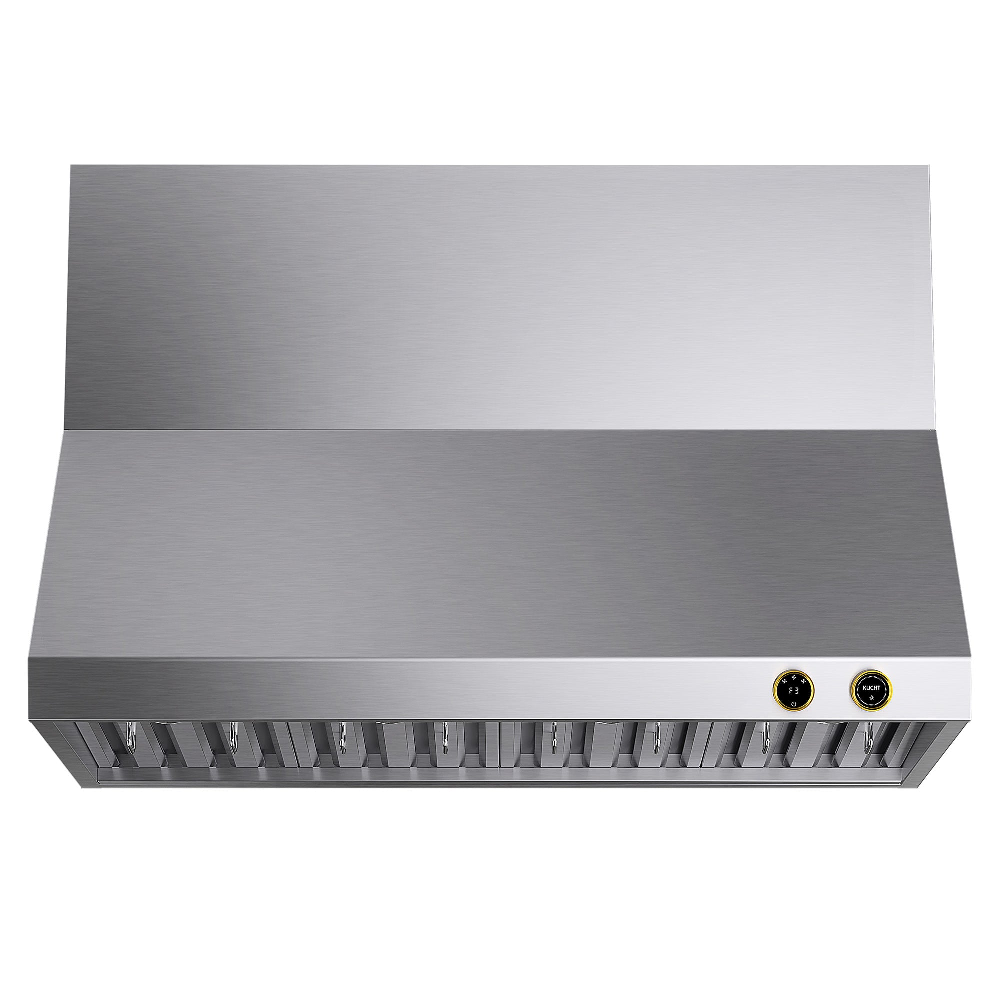 48 in. 900 1200 CFM Ducted Wall Mount Range Hood in Stainless Steel with Gold Accents and Digital Controls