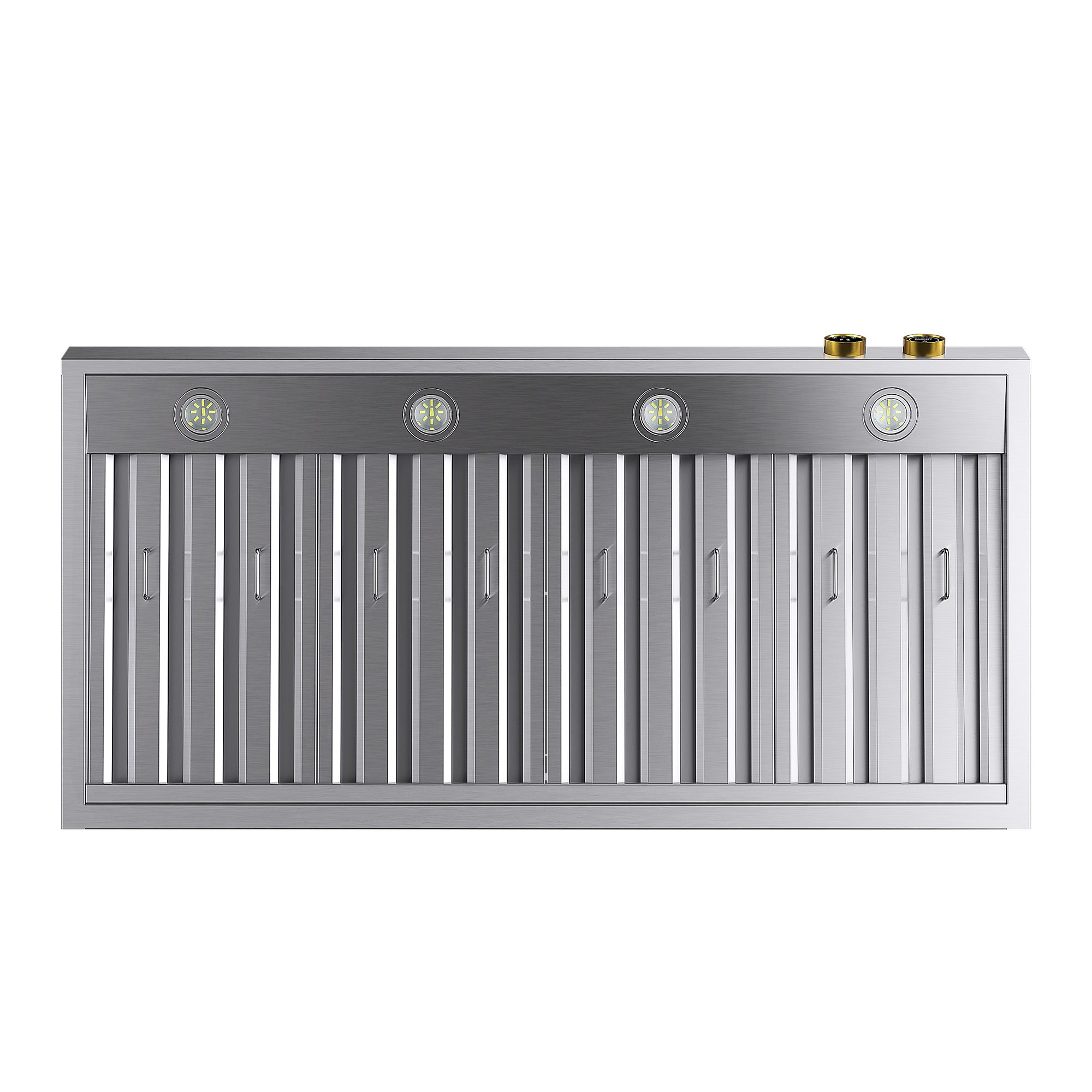 48 in. 900 1200 CFM Ducted Under Cabinet Range Hood in Stainless Steel with Gold Accents and Digital Controls