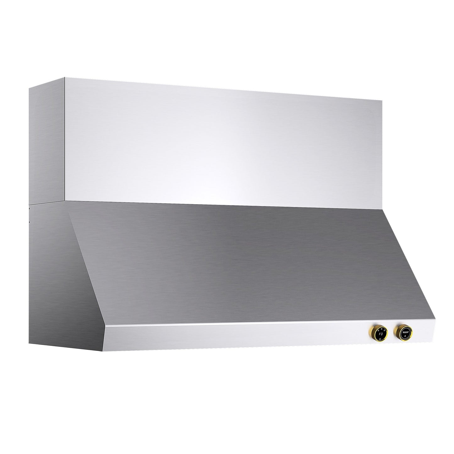 48 in. 900 1200 CFM Ducted Wall Mount Range Hood in Stainless Steel with Gold Accents and Digital Controls