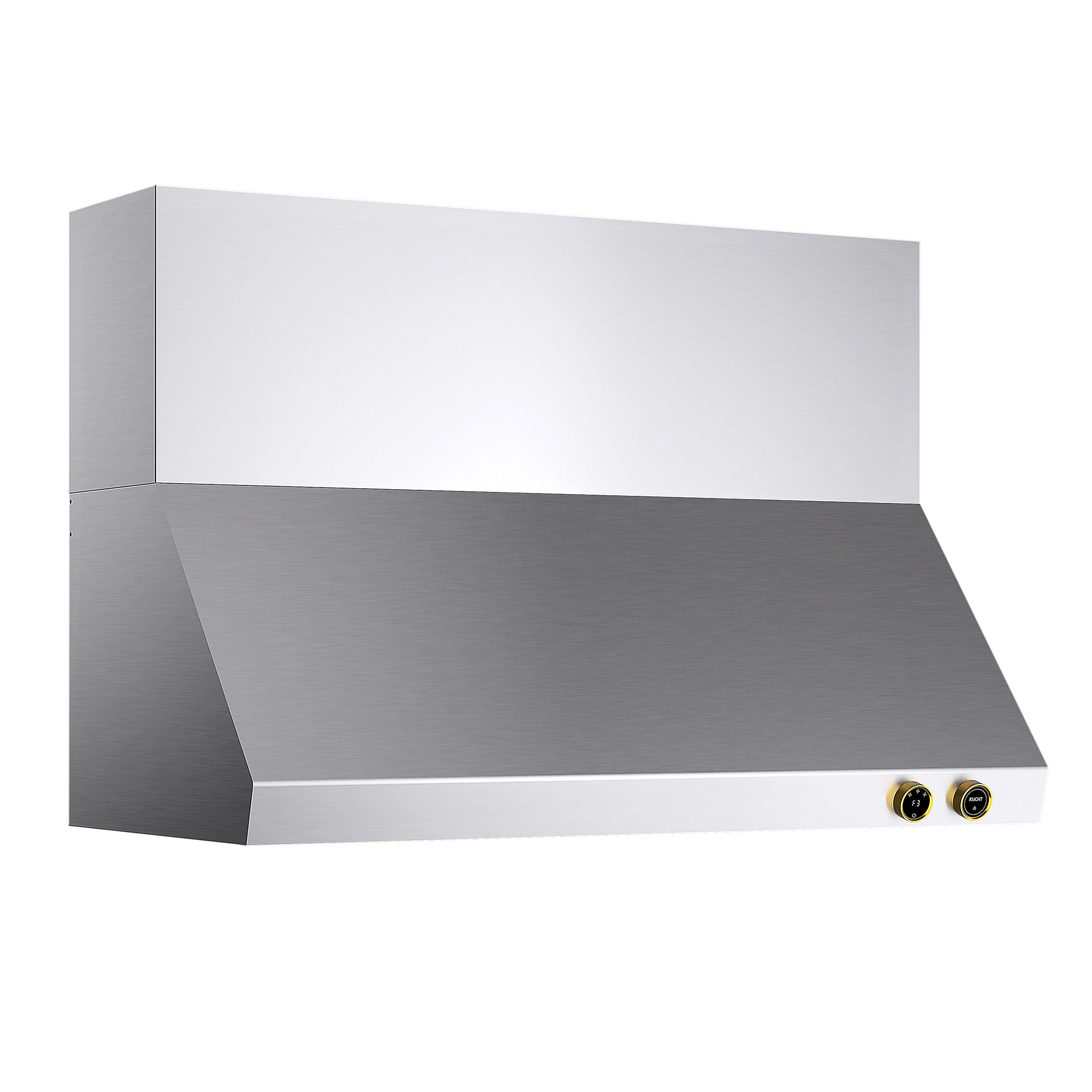 48 in. 900 1200 CFM Ducted Wall Mount Range Hood in Stainless Steel with Gold Accents and Digital Controls