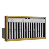 48 in. KUCHT 600 CFM Wall Mounted Range Hood in Stainless Steel with Gold Accents