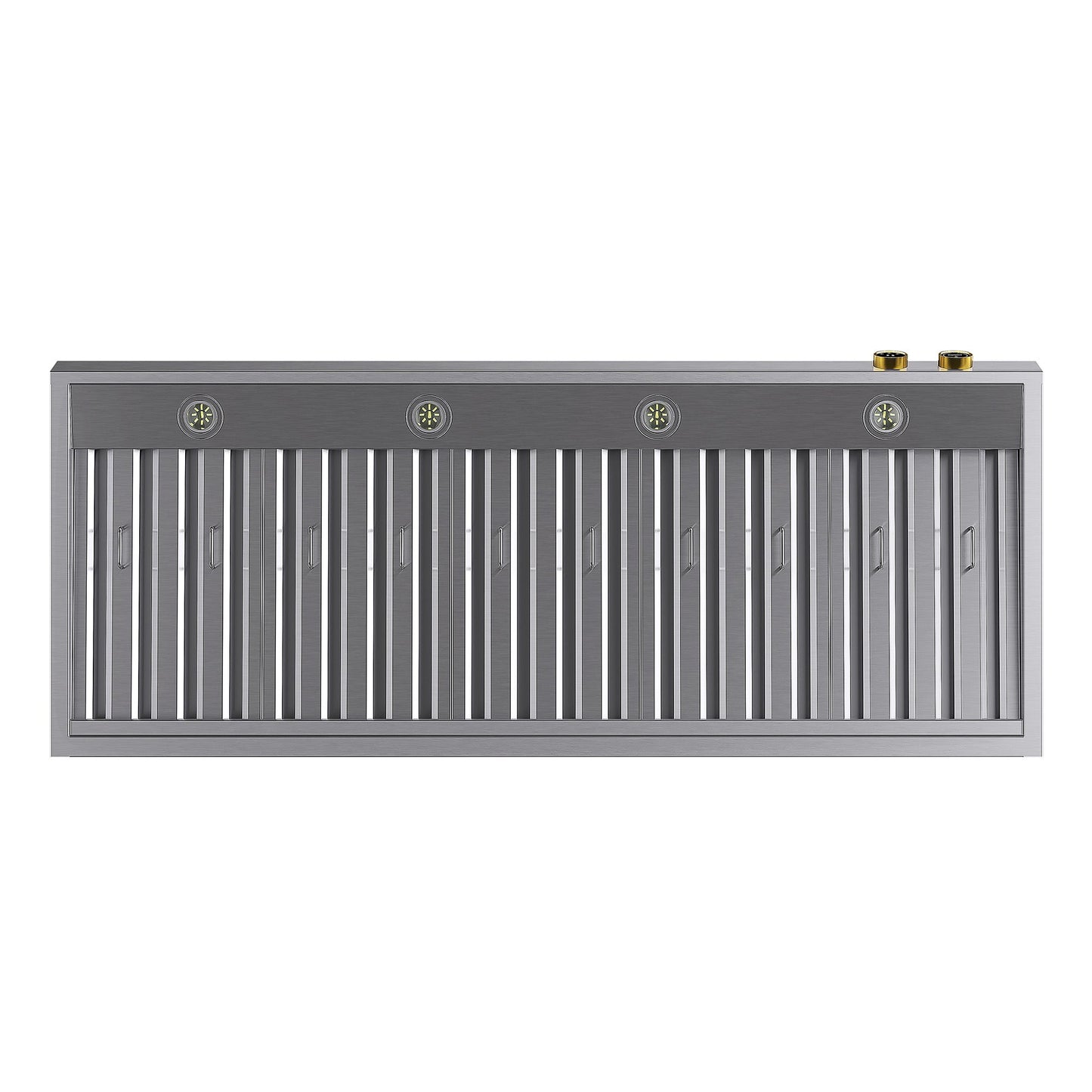 60 in. 900 1200 CFM Ducted Under Cabinet Range Hood in Stainless Steel with Gold Accents and Digital Controls