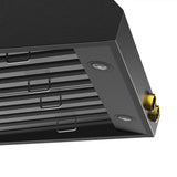 30 in. 900 1200 CFM Ducted Wall Mount Range Hood in Titanium Stainless Steel with Gold Accents and Digital Controls
