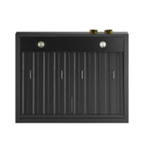 30 in. 900 1200 CFM Ducted Wall Mount Range Hood in Titanium Stainless Steel with Gold Accents and Digital Controls