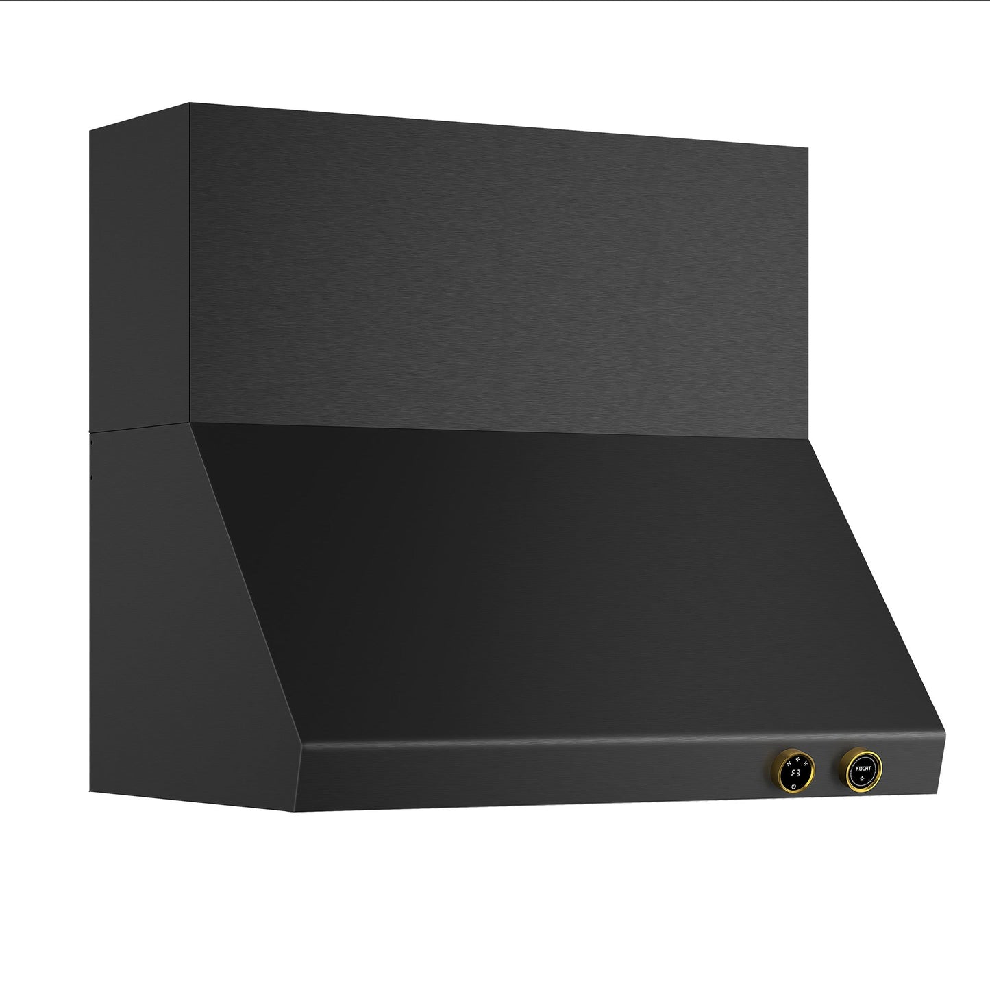 36 in. 900 1200 CFM Ducted Wall Mount Range Hood in Titanium Stainless Steel with Gold Accents and Digital Controls