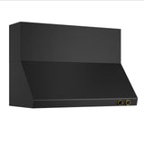 48 in. 900 1200 CFM Ducted Wall Mount Range Hood in Titanium Stainless Steel with Gold Accents and Digital Controls