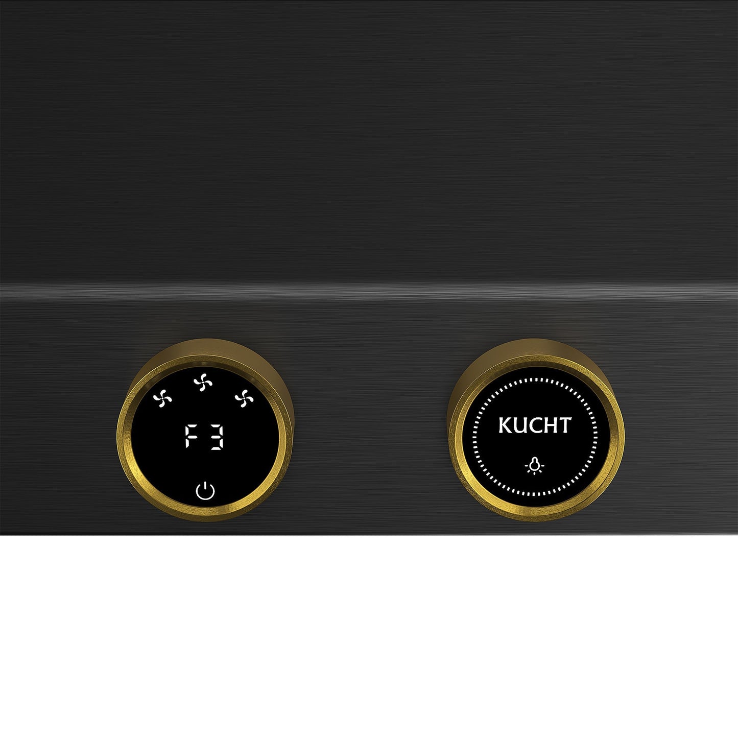 48 in. 900 1200 CFM Ducted Wall Mount Range Hood in Titanium Stainless Steel with Gold Accents and Digital Controls