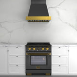 30 in. 4.2 cu. ft. 4 Burners Dual Fuel Range for Natural Gas in Stainless Steel with Kucht Horus Thermostat