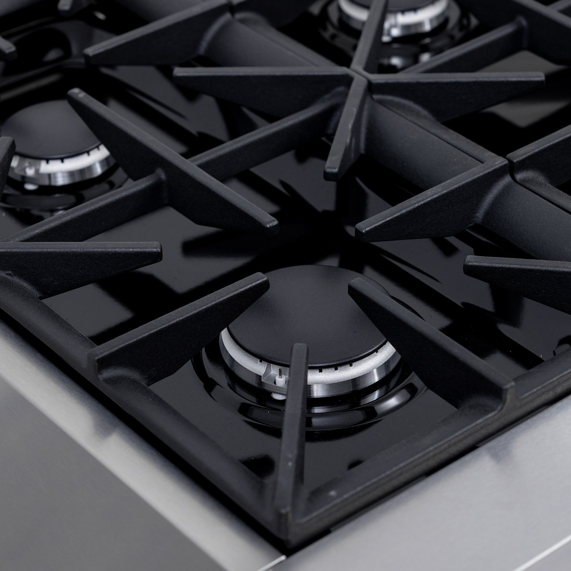 36 in. 5.2 cu. ft. 6 Burners Dual Fuel Range for Natural Gas in Stainless Steel with Kucht Horus Thermostat