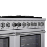 60 in. 8.4 cu. ft. 8 Burners Dual Fuel Range for Natural Gas in Stainless Steel with Kucht Horus Thermostat