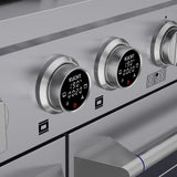 60 in. 8.4 cu. ft. 8 Burners Dual Fuel Range for Natural Gas in Stainless Steel with Kucht Horus Thermostat