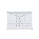Dukes 48 in. W x 22 in. D White Double Bath Vanity