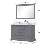 Dukes 48 in. W x 22 in. D Dark Grey Double Bath Vanity