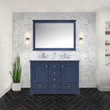 Dukes 48 in. W x 22 in. D Navy Blue Double Bath Vanity
