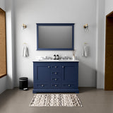 Dukes 48 in. W x 22 in. D Navy Blue Double Bath Vanity