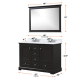 Dukes 48 in. W x 22 in. D Espresso Double Bath Vanity