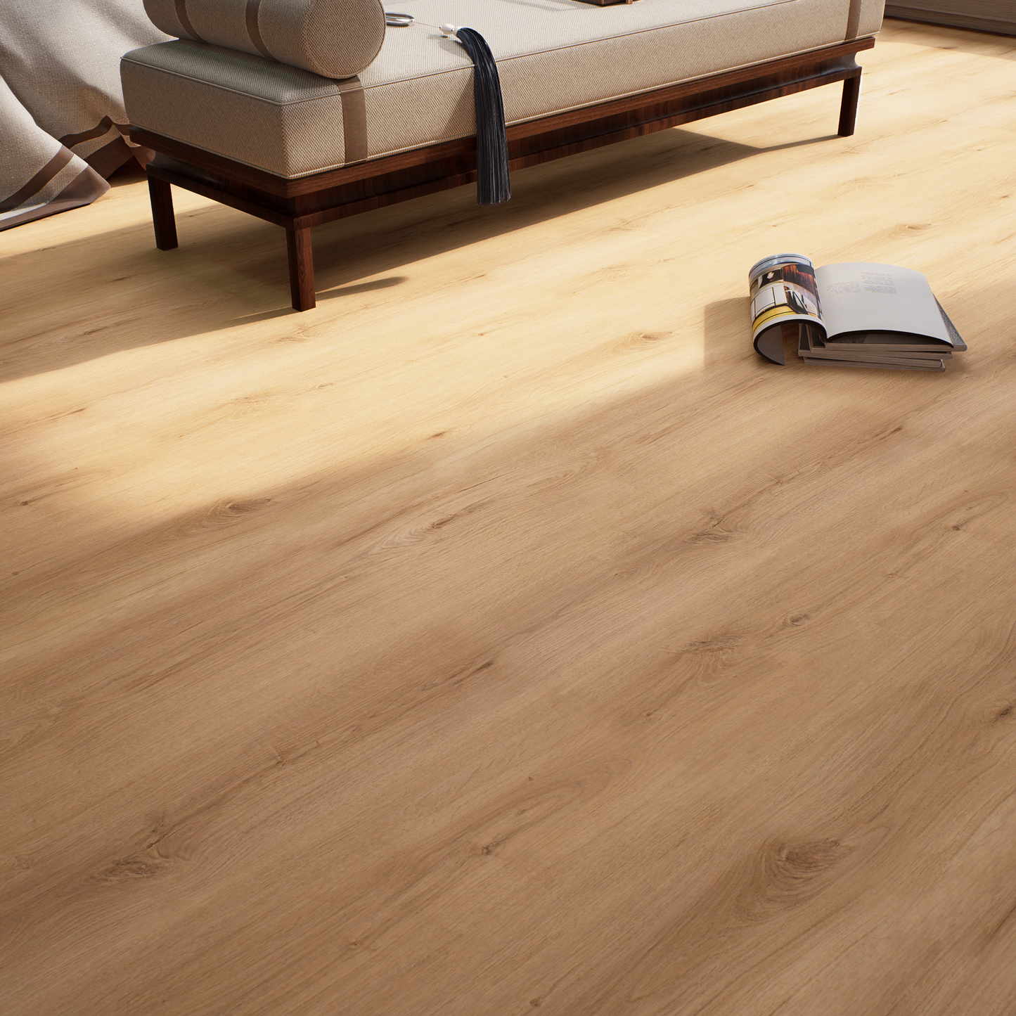 WPC Luxury Vinyl Flooring, Click Lock Floating, Altitude Trail, 9" x 72" x 10mm, 20 mil Wear Layer - CANYON COAST Collection (32.41 SQ FT/ CTN)