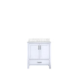 Jacques 30 in. Bathroom Freestanding Bathroom Vanity With Undermount Ceramic Sink, White Carrara Marble