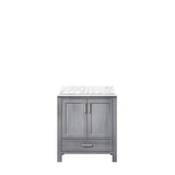 Jacques 30 in. Bathroom Freestanding Bathroom Vanity With Undermount Ceramic Sink, White Carrara Marble
