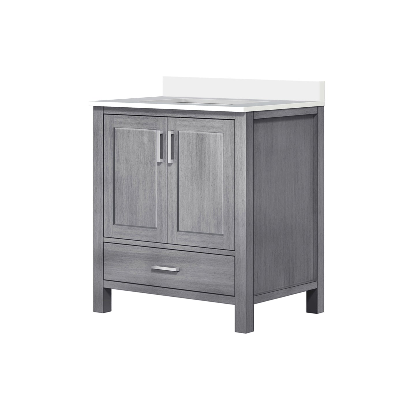 Jacques 72 in. Freestanding Bathroom Vanity with White Quartz Top, White Square Sink