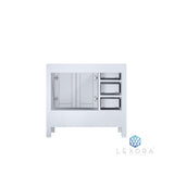 Jacques 36" White Vanity Cabinet Only - Right Version