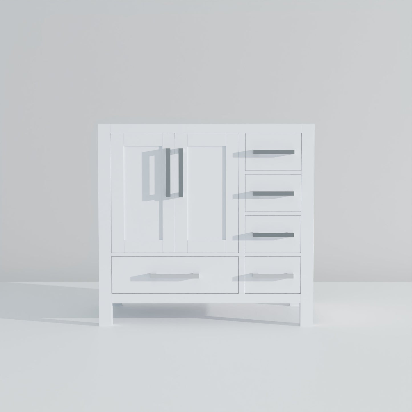 Jacques 36 in. W x 22 in. D Left Offset White Bath Vanity