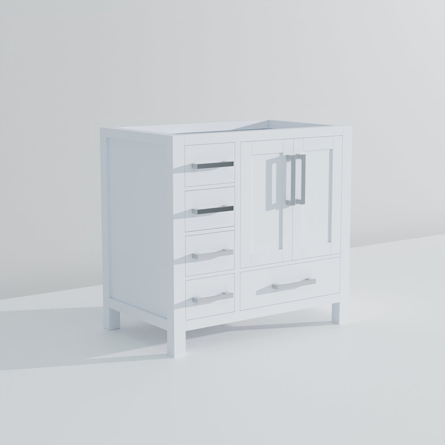 Jacques 36 in. W x 22 in. D Right Offset White Bath Vanity