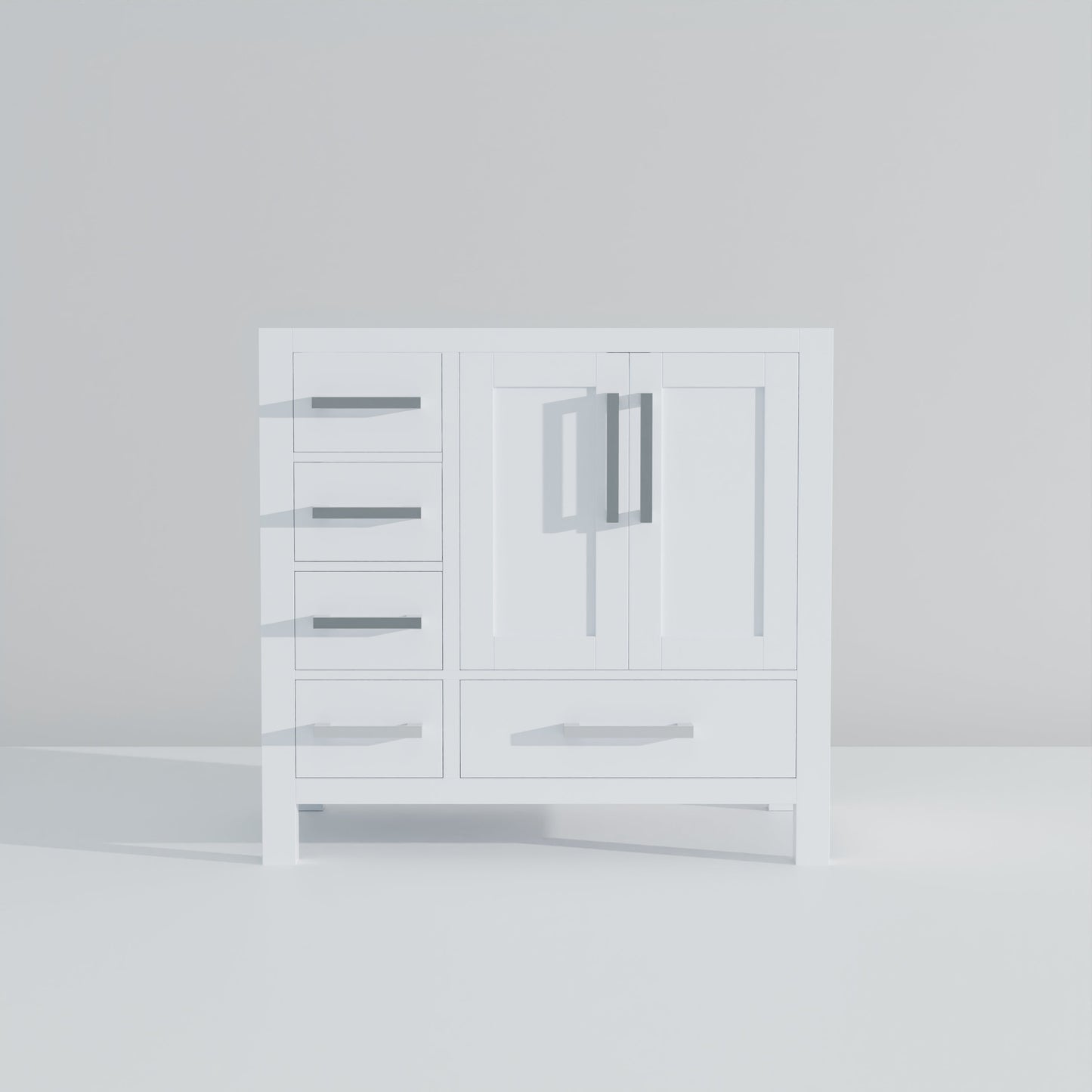 Jacques 36 in. W x 22 in. D Right Offset White Bath Vanity