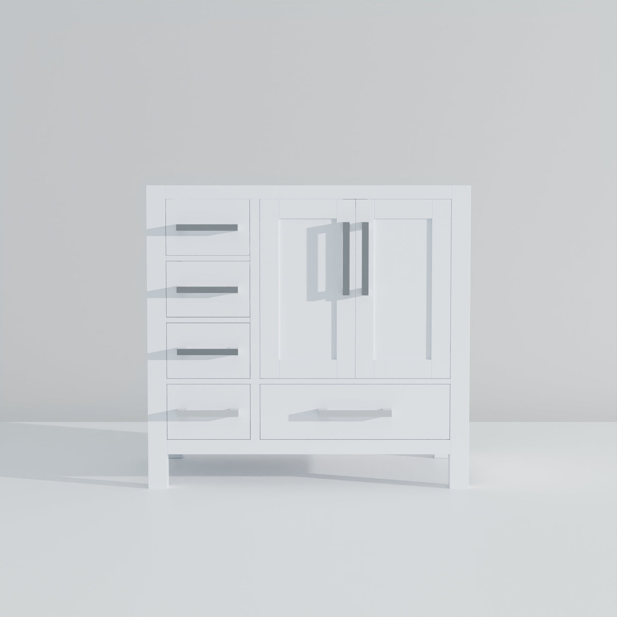 Jacques 36 in. W x 22 in. D Right Offset White Bath Vanity