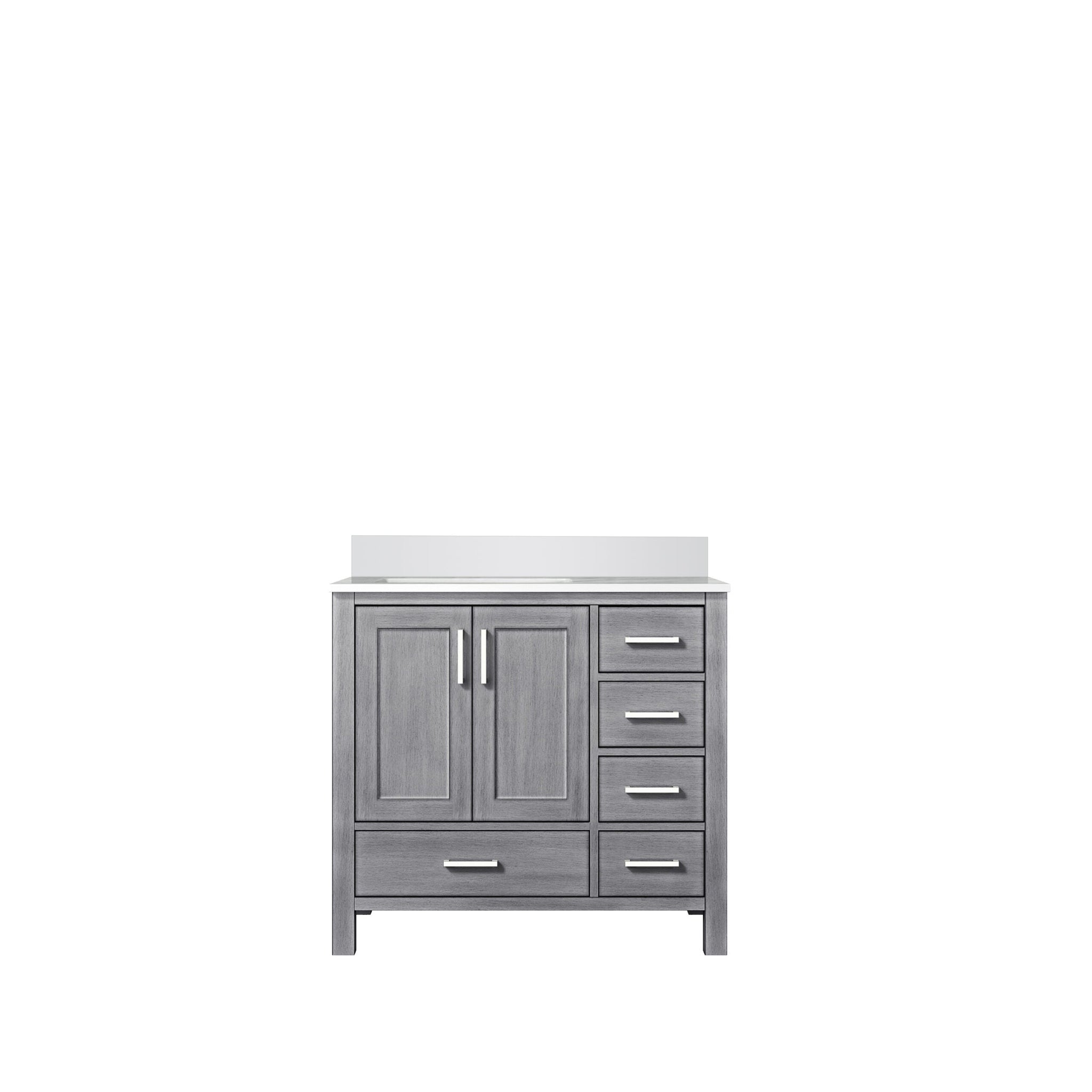 Jacques 72 in. Freestanding Bathroom Vanity with White Quartz Top, White Square Sink