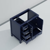 Jacques 36 in. W x 22 in. D Right Offset Navy Blue Bath Vanity