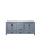 Jacques 60 in. Freestanding Bathroom Vanity with White Carrara Marble Top, White Square Sink