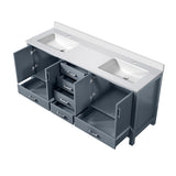 Jacques 72 in. Freestanding Bathroom Vanity with White Quartz Top, White Square Sink
