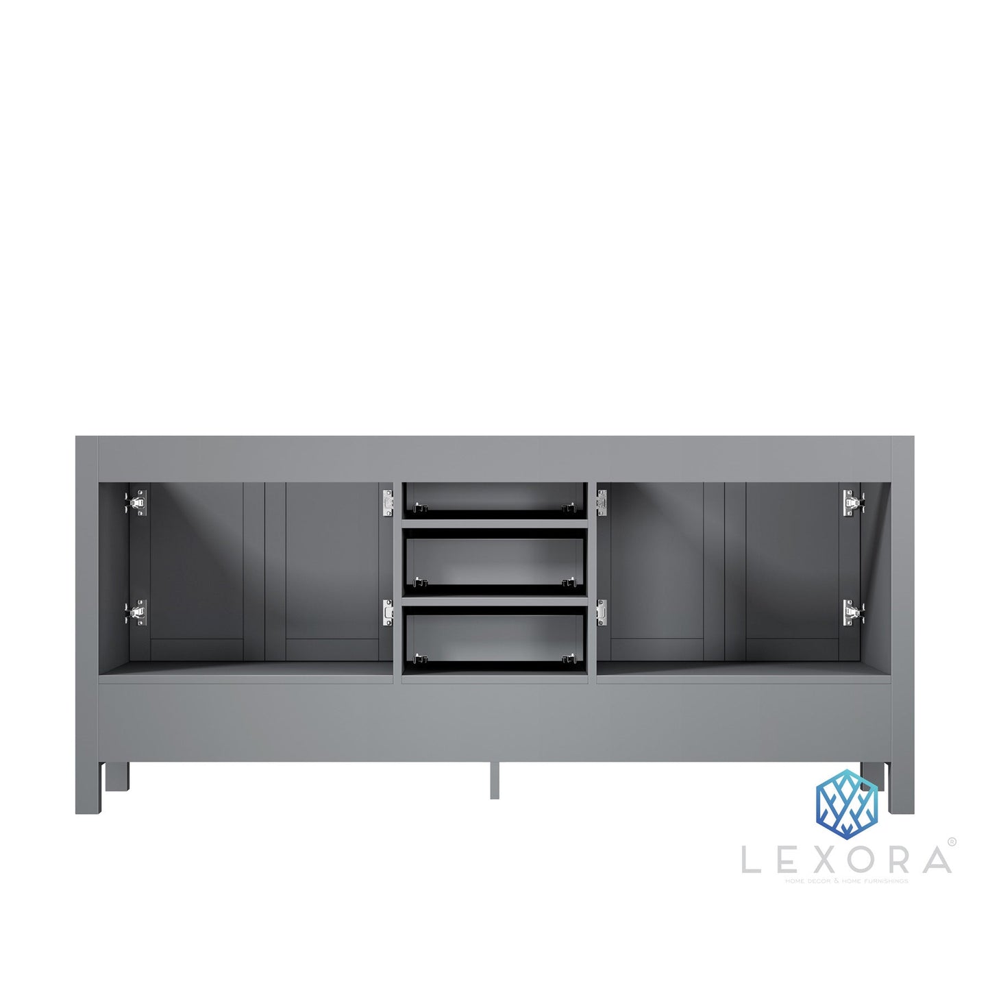 Jacques 72" Distressed Grey Vanity Cabinet Only